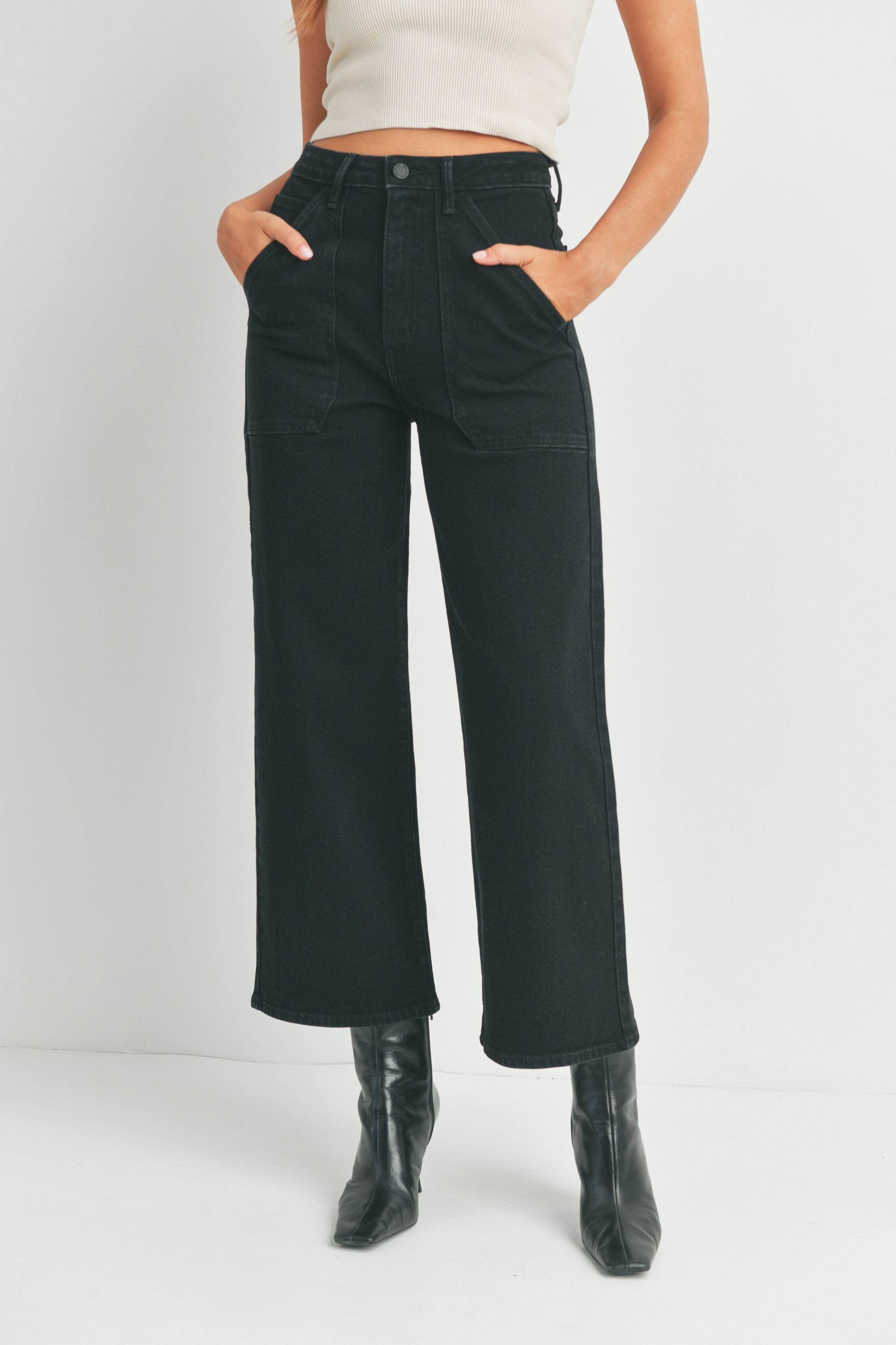 The Ramona Wide Leg Jeans by Just Black Denim – Thread + Seed