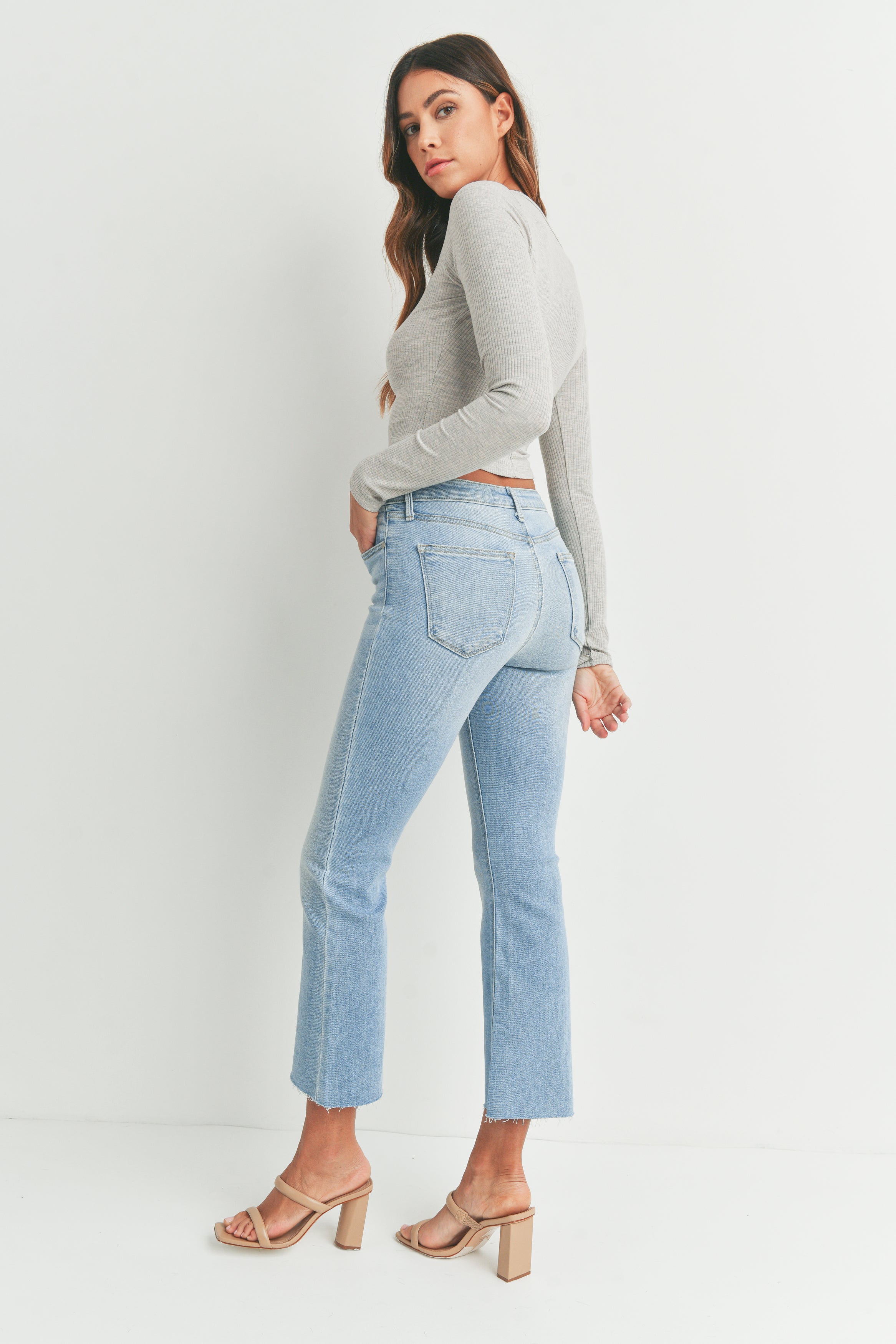 Mile High Crop Flare Women's Jeans - Black
