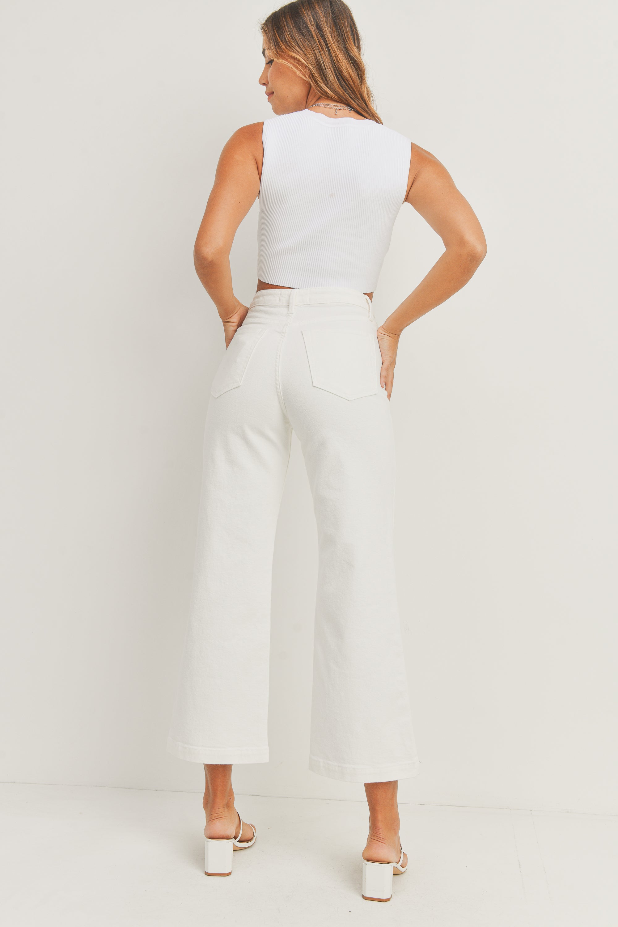 Rolla's Sailor Wide Leg Jeans in Off White