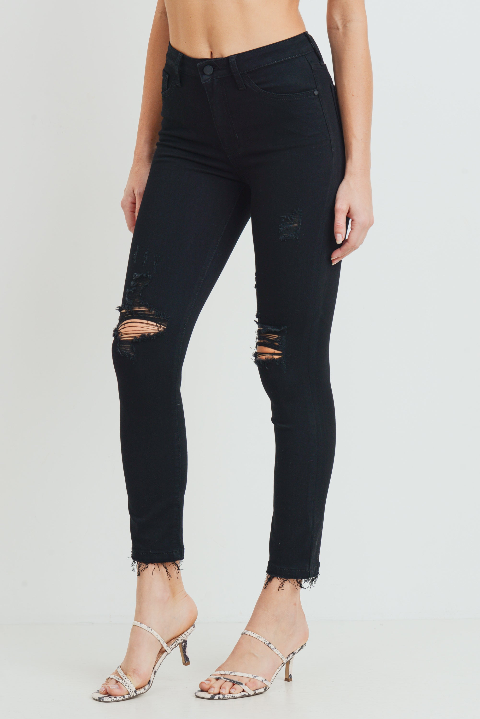 High Rise Destructed Skinny - Final Sale